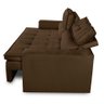 Sofá Retrátil e Reclinável 3 lugares com Molas 1,80m Vegas Suede Marrom Adonai Estofados - 8