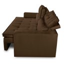 Ver mais imagens de Sofá Retrátil e Reclinável 3 lugares com Molas 1,80m Vegas Suede Marrom Adonai Estofados