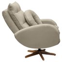 Ver imagem 5 de Kit Poltrona de Amamentação Base Giratória Balanço e Puff Angra Veludo - Sofa Store:Veludo Bege