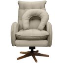 Ver imagem 4 de Kit Poltrona de Amamentação Base Giratória Balanço e Puff Angra Veludo - Sofa Store:Veludo Bege