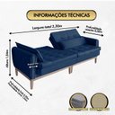 Ver imagem 2 de Sofá Cama Rivieira 2.30m - Azul