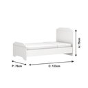 Ver imagem 4 de Berço Americano Mini Cama Mel com Cômoda Sapateira Ipe Branco Cinamomo - Móveis Albatroz