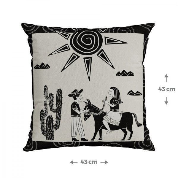 Capa para Almofada com Cordonê 43x43cm Ludic Belchior - 3