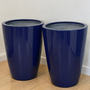 Ver imagem 2 de Vaso de Fibra de Vidro Roma P 50cm Decorativo Azul Noturno
