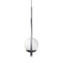 Ver imagem 5 de Pendente Lustre On Loop Prata com Globo de Vidro Branco