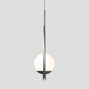 Ver imagem 6 de Pendente Lustre On Loop Prata com Globo de Vidro Branco