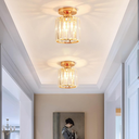 Ver imagem 4 de Luminária Plafon 17cm Metal Dourado 15 Cristais Lustre Teto Gimpo Kjgd-01-gold