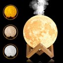 Ver imagem 1 de Umidificador Aromatizador Luminária Lua Cheia 3d com 3 Cores Led 880ml