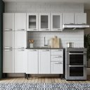 Ver imagem 1 de Cozinha Completa Aço com Pia 14 Ptas 2 Gav Múltipla Branco