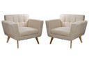 Ver imagem 1 de Poltrona Decorativa Bruna Living Sala Quarto Recepção - Veludo Capuccino 250