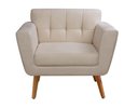 Ver imagem 3 de Poltrona Decorativa Bruna Living Sala Quarto Recepção - Veludo Capuccino 250