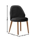 Ver imagem 4 de Conjunto de Mesa de Jantar Bia Tampo Barril Laminado e 6 Cadeiras Ester Marrom/Linho Preto/Imbuia/Cinamomo