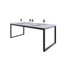 Ver imagem 5 de Mesa de Jantar Yon 200x90x77cm YOMJ9200 Branco Tx - Est.Preta
