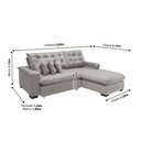 Ver imagem 3 de Sofá Berlin 2.65x2.10m com Chaise Super Pillow Top - Avelã
