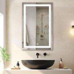 Espelho jateado camarim com led frontal frio 70x90cm TOUCH Woodglass 70x90 jato frio touch - 2