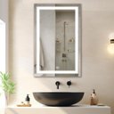 Ver imagem 2 de Espelho jateado camarim com led frontal frio 70x90cm TOUCH Woodglass 70x90 jato frio touch