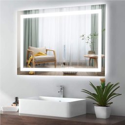 Espelho jateado camarim com led frontal frio 70x90cm TOUCH Woodglass 70x90 jato frio touch - 5
