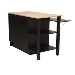 Bancada Gourmet Ilha Cozinha Ditália 2 Portas Cd-1028 Cor:preto - 7