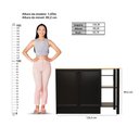 Ver imagem 4 de Bancada Gourmet Ilha Cozinha Ditália 2 Portas Cd-1028 Cor:preto