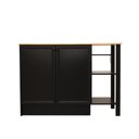 Ver imagem 2 de Bancada Gourmet Ilha Cozinha Ditália 2 Portas Cd-1028 Cor:preto