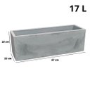 Ver imagem 3 de Cachepot Floreira Flat para Plantas 67 Cimento Queimado Japi