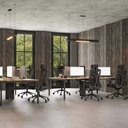 Ver imagem 6 de Cadeira Office Giratória Lugano Pp Preta Braços e Apoio de Cabeça Reguláveis Nr17 - Fratini