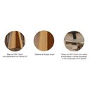 Ver imagem 6 de Kit Conjunto Sala De Jantar Mesa Tampo MDF Vidro 160 Cm Com 6 Cadeiras Marrom Madeira Off White