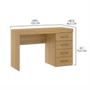 Ver imagem 2 de Mesa Escrivaninha Tek 4 Gavetas 120cm Soluzione Móveis