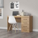 Ver imagem 1 de Mesa Escrivaninha Tek 4 Gavetas 120cm Soluzione Móveis