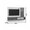 Ver imagem 2 de Painel para Tv até 55\" Málaga com Led 1 Porta Naturalle/off White