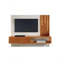 Ver imagem 1 de Painel para Tv até 55\" Málaga com Led 1 Porta Naturalle/off White