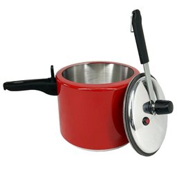Panela de Pressão 4,5 Litros Alumínio - Vermelho - 4
