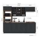 Ver imagem 3 de Cozinha Modulada 5 Peças 100% MDF Bari Chumbo
