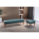 Ver imagem 2 de Recamier Banco Puff Linho Azul Mari