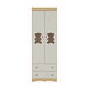 Ver imagem 7 de Guarda-roupa Infantil 62cm 2 Portas com Vidro e 2 Gavetas Doçura Multimóveis Mp4491 Madeirado/off