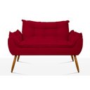 Ver imagem 1 de Kit Namoradeira Opala + 2 Poltronas para Sala Balaqui Decor Cor:vermelho