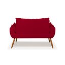 Ver imagem 3 de Kit Namoradeira Opala + 2 Poltronas para Sala Balaqui Decor Cor:vermelho