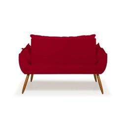 Kit Namoradeira Opala + 2 Poltronas para Sala Balaqui Decor Cor:vermelho - 3