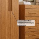 Ver imagem 5 de Conjunto Quarto Casal Guarda-Roupa 6 Portas Cômoda 8 Gavetas Papoulas Espresso Móveis Marrom/Cinamomo