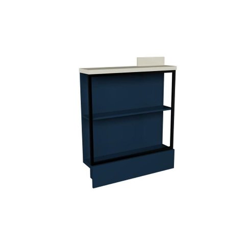 Gabinete de Cozinha Modulado Balcão C/ Tampo Évora Ph 3070 C/ 2 Prateleiras 78.5cm Azul/cinza