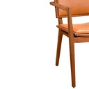 Ver imagem 4 de Cadeira para Mesa de Jantar Britney 55cm Madeira Maciça | Courino Caramelo - Sallar Home