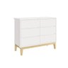 Cômoda Infantil 6 Gavetas Reller Classic Branco Fosco com Pés Madeira - 1
