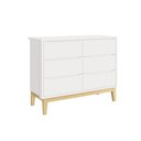 Ver imagem 1 de Cômoda Infantil 6 Gavetas Reller Classic Branco Fosco com Pés Madeira