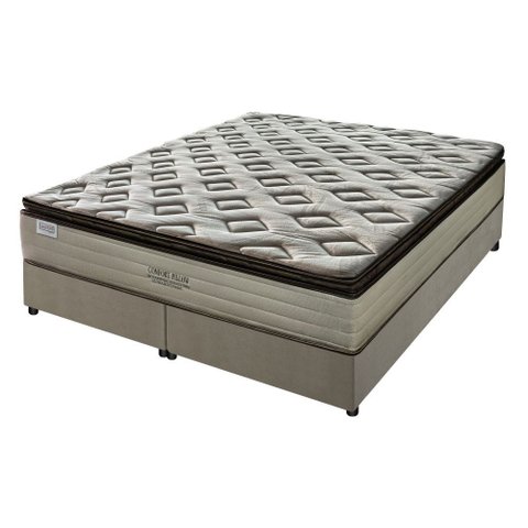 Cama Box King Molas Ensacadas Comfort Pillow Fabrispuma 193x203cm