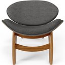 Ver imagem 5 de Kit 4 Poltronas Decorativa Orgânica Sala Living Kadosh L02 Linho Cinza Escuro