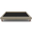Ver imagem 3 de Cama Casal Pés de Madeira 156cm Otto P05 Veludo Bege - Lyam Decor