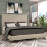 Cama Casal Pés de Madeira 156cm Otto P05 Veludo Bege - Lyam Decor - 2