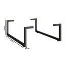 Ver imagem 2 de Multiuso de Cozinha Kit 2un Pés Tubo P/ Balcão Malta 2512 Preto/ Courano Preto - Carraro