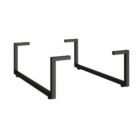 Multiuso de Cozinha Kit 2un Pés Tubo P/ Balcão Malta 2512 Preto/ Courano Preto - Carraro