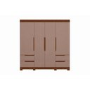Ver imagem 1 de Roupeiro Vivacce 4 Portas e 4 Gavetas - Nogueira Cappuccino - Albatroz